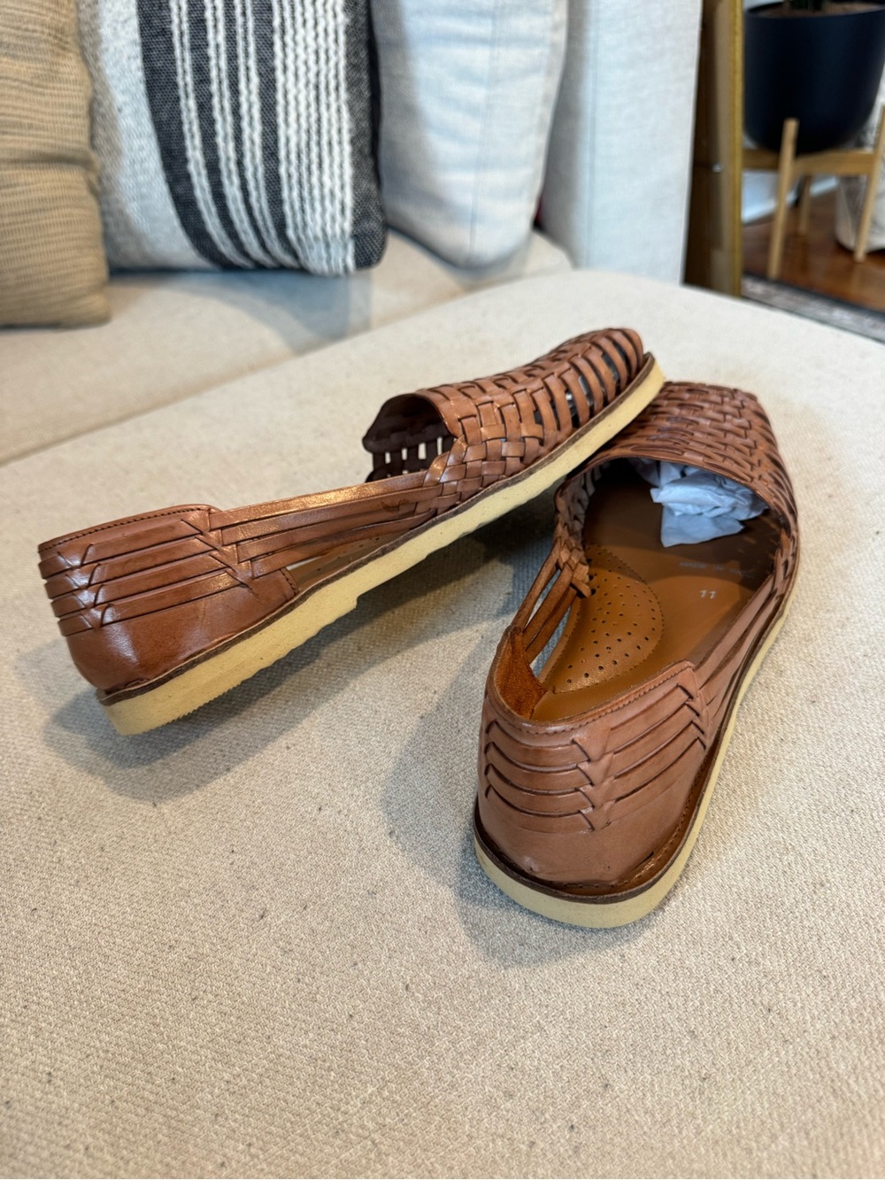 Sunsteps Woven Huarache Sandal Loafers, Brown, Men’s Sz 11 NWB - Picture 6 of 10